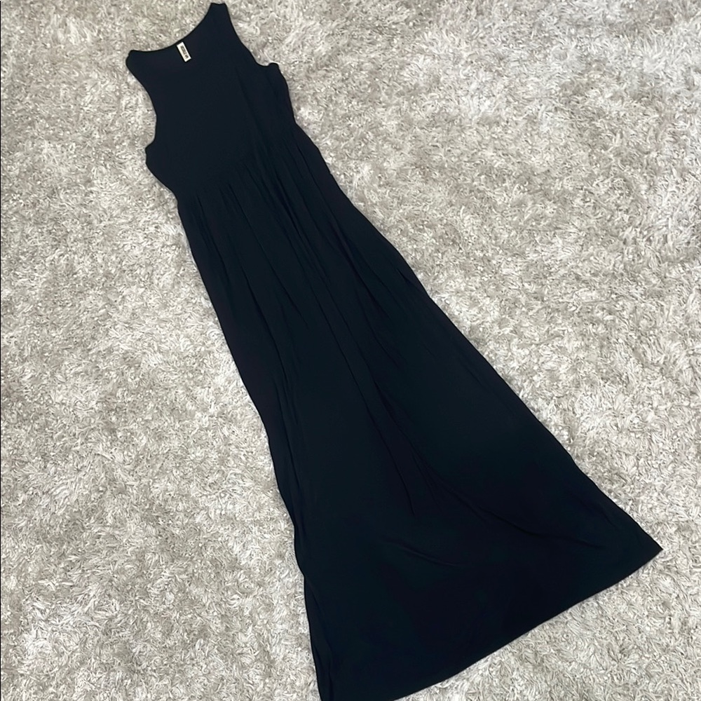 Black Maxi Dress with Pockets Size Small